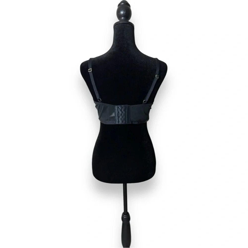 Adore Me NWOT Diara Contour Sexy Lace Black and Nude Underwire 36D Balconette - Picture 14 of 15